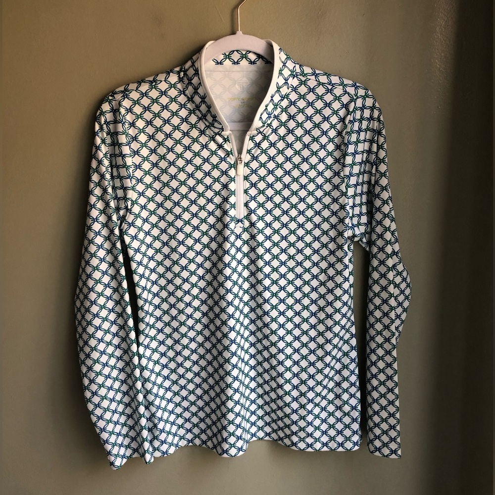 Tory Sport Printed Mock Neck Top Size: M